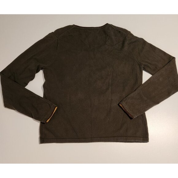 Vintage Faconnable Sweater Raglan Brown Crewneck Soft Cashmere Blend Mens Large - Picture 5 of 11